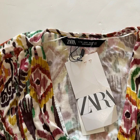 Zara Colorful Geometric Print Blouse - Picture 4 of 10